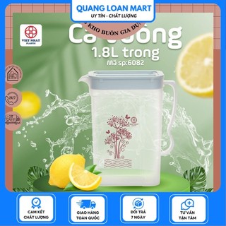 Ca vuông 1,8l trong hokori 6082, ca nhựa trong suốt, ca kính 2l 6056, bình nước nhựa, bình đựng nước để bàn