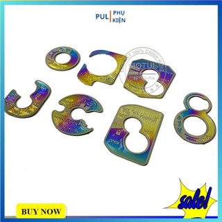Logo titan dán ổ khóa tem titan trang trí cho xe Vario Wave Satria Sonic AB Winner...