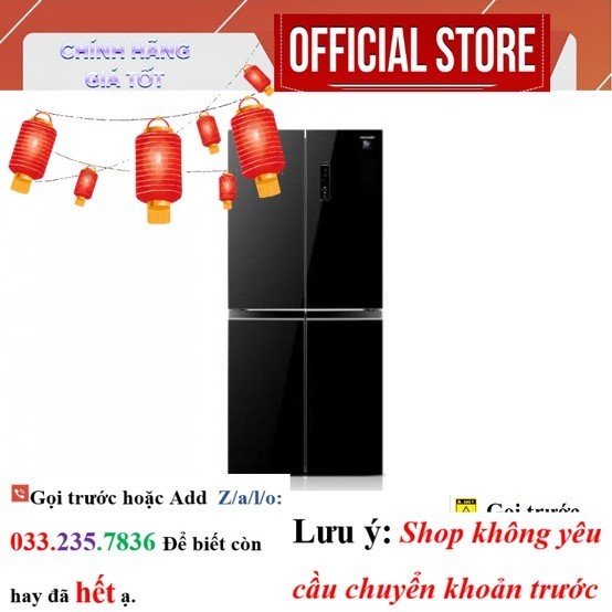 |New| Tủ lạnh Sharp Inverter 401L SJ-FXP480VG-BK