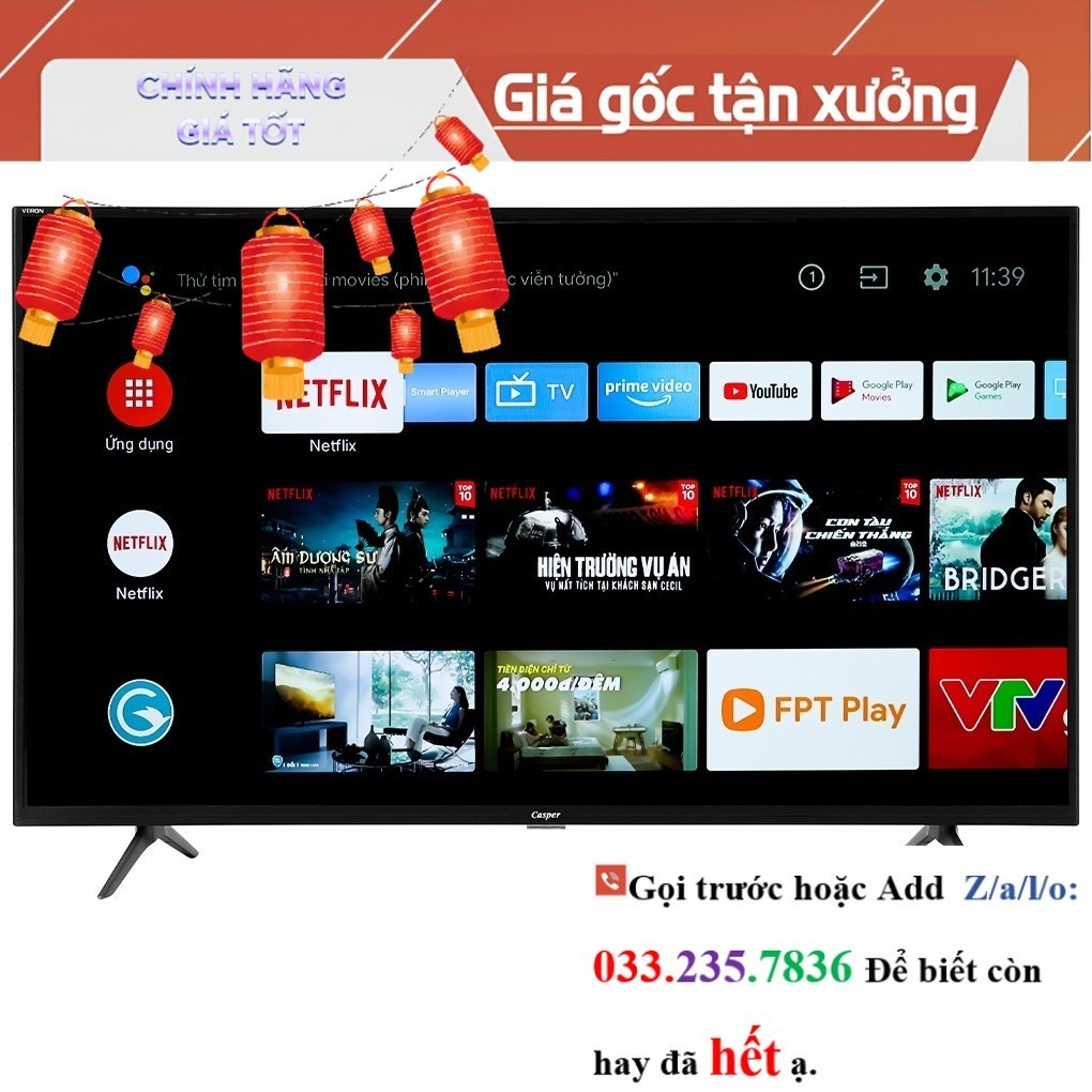 Android Tivi Casper 43 inch 43FGA610 và Casper 43FG5200 'new'