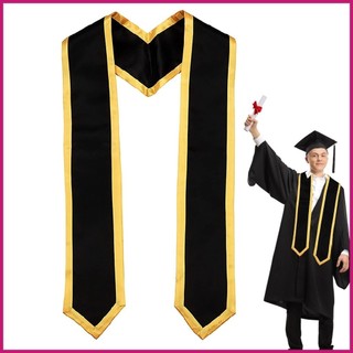 Khăn choàng tốt nghiệp Cổ điển dành cho người lớn tốt nghiệp Stole Sash Stoles Góc đầu có viền Unisex Tốt nghiệp Danh dự shopidaevn