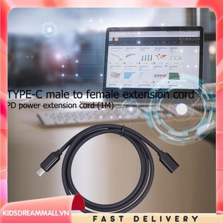 [Kidsdreammall.vn] Cáp nối dài USB C Loại C Nam sang Nữ PD Dây mở rộng đồng bộ sạc