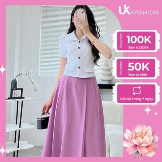 Áo Sơ Mi Cúc Nẹp 2 Nắp Túi Dáng Croptop UK UKSM2304005