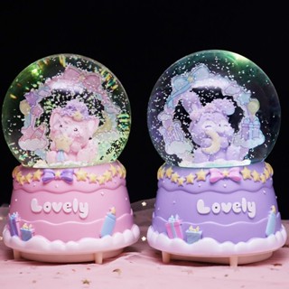 Quả cầu pha lê thỏ dễ thương Galaxy Dream, hộp nhạc mộng mơ, đèn lồng và tuyết, quà tặng ngày lễ cho các bạn gái.