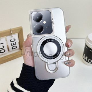 Vỏ khung sang trọng OPPO A79 5G vỏ cứng mờ acrylic dày chống sốc có giá đỡ hút từ tính tròn