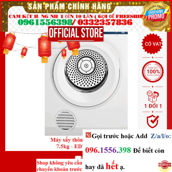 << Máy sấy thông hơi Electrolux 7.5 kg EDV754H3WB