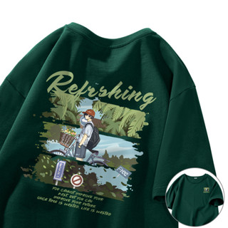 Thanh Niên Nhật Bản Anime In Sinh Viên Rời Tay Ngắn Áo Thun Nam Xanh Đậm Nửa Tay Thể Thao Mùa Hè Thường Ngày Dễ Dàng Phù Hợp Với Áo Thun Unisex Tee