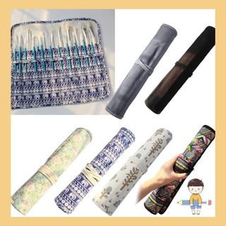 Sa vải đơn giản bọc bút chì cuộn lên túi đựng bút giữ cho 20 bút chì màu