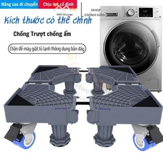 Giá đỡ máy giặt 8 trụ đứng 4 MM HOUSE Chân đế kê tủ lạnh,bánh uỳ chỉnh độ cao Linh hoạt kích cỡ di chuyển dễ  Gia dụng