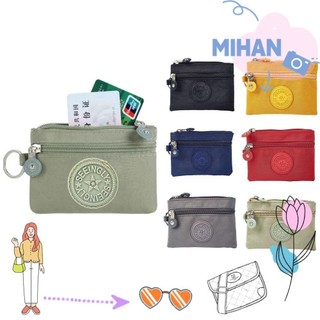 Mihan1 Ví Đựng Tiền Xu / Thẻ Tín Dụng Bằng Vải canvas Chống Thấm Nước Chống Mòn Kèm Móc Khóa Tiện Dụng Cho Nam Và Nữ