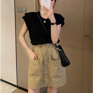 Milyfashion Quần Short Váy Ngắn Eo Co Giãn Phiên Bản Chữ A Chống chói Ôm Hơn Nhìn Váy