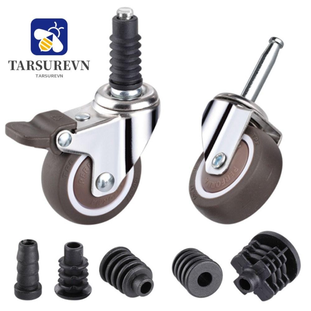 Mũ cao su TARSUREVN Caster, Bánh xe đẩy cao su thay thế, Phụ tùng bánh xe Vali Tắt tiếng ABS Caster Chèn tay áo