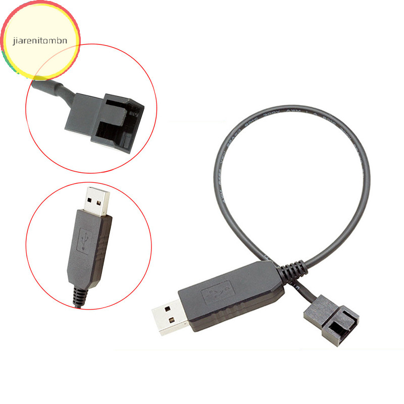 Jiarenitombn USB Sang 4Pin PWM 5V Sang 12V Boost Line USB Tay Quạt PC Bộ Chuyển Đổi Nguồn Đầu Nối Cáp Chuyển Đổi Cho PC Quạt Làm Mát Cooler vn