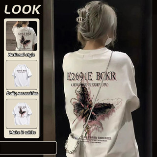 Hàng sẵn có FASHMILY 100% Cotton Phong Cách Hàn Quốc Plus Size Nữ Áo In Hình Đồ Họa Độc Đáo Tay Ngắn Unisex Áo Rời