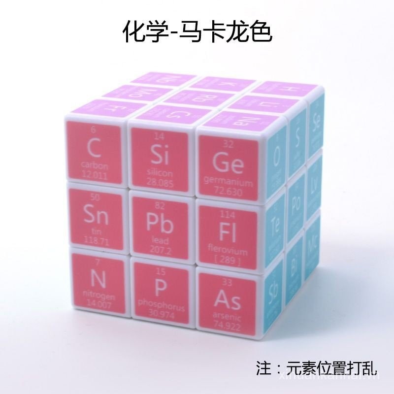 Sáng Tạo Thứ Ba Khối Rubik Đồ Chơi Các Yếu Tố Hóa Học Xếp Hình Khối Rubik Macaron Rubik