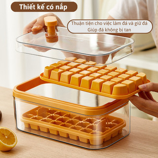 Hộp Khay Làm Đá Dạng Viên Grand Haven Nhấn Nút Đá Tự Rơi Dễ Dàng Lấy Đá Tiết Kiệm Thời Gian Tặng Kèm Nhiều Phụ Kiện