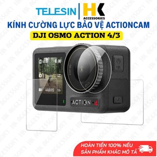 Cường lực Telesin Dji Osmo Action 4 3 chịu lực cao độ cứng 9h 5D - Chính hãng