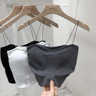 Balamy Bên Trong Camisole Áo Vest Nhỏ Mùa Xuân Đáy Áo Sơ Mi Nữ Bên Ngoài Mặc Trắng Influencer Dây Đeo Đẹp Miếng Lót Ngực Quấn Ngực Ống Top