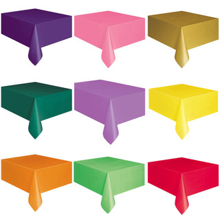 137x183cm nhựa dùng một lần màu trơn khăn trải bàn tiệc phục vụ khăn trải bàn