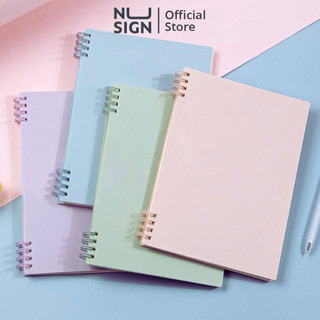  Sổ Vở Lò Xo 2 Đầu Pastel A5 B5 Deli 120/160 Trang Kẻ Ngang Sổ Tay Gáy Xoắn Khuyết Còng Ghi Chép Planner