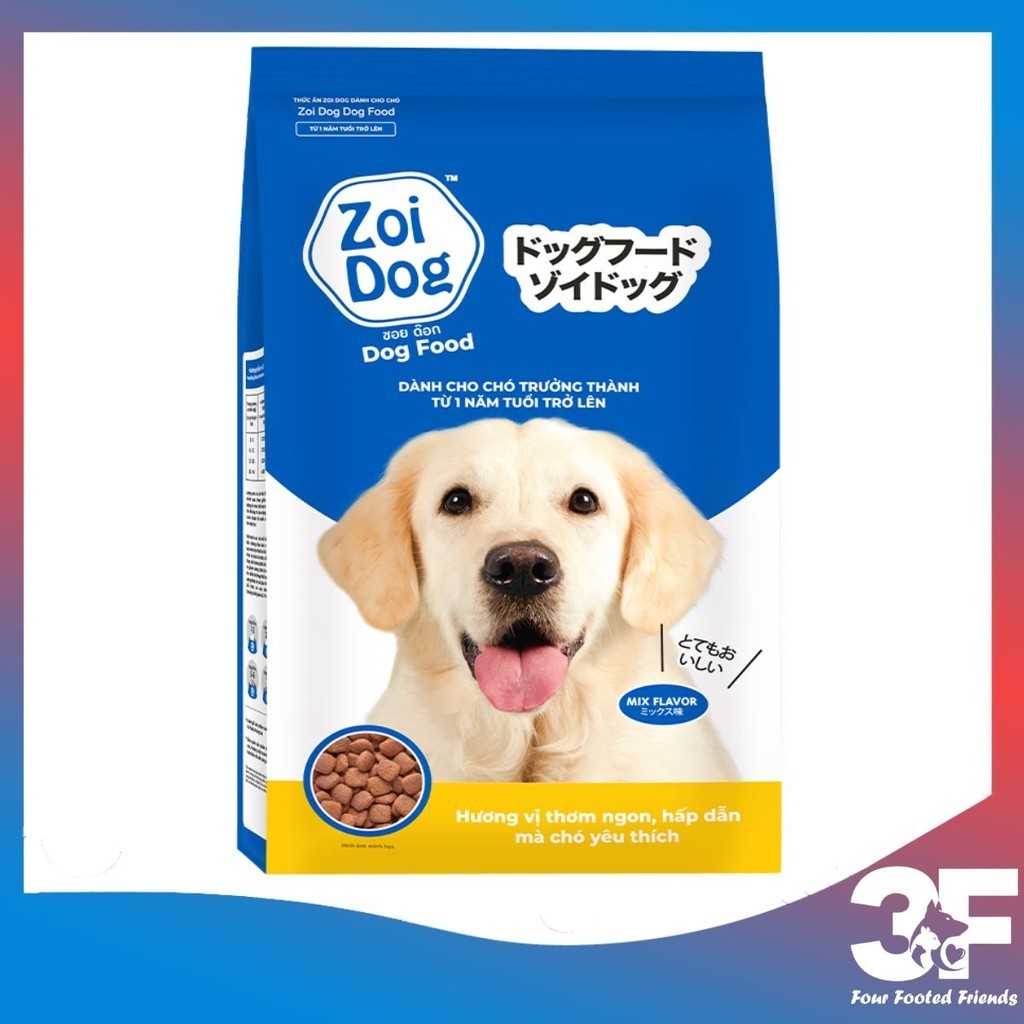 Thức Ăn Hạt Cho Chó Zoi Dog Gói 1kg | Dinh Dưỡng Cân Bằng | Hỗ Trợ Tiêu Hóa | 3F STORE
