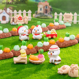 Xoitu Trang trại rau củ dễ thương Phụ kiện trang trí Nhựa môi trường Đồ trang trí ô tô Cảnh quan Mini VN