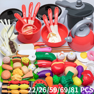 Bộ Đồ Chơi Nhà Bếp Mô Phỏng Dành Cho Trẻ Em,đồ chơi nấu ăn cho bé,Mô Phỏng Dụng Cụ Nấu Ăn Và Dao Kéo Nhà Bếp