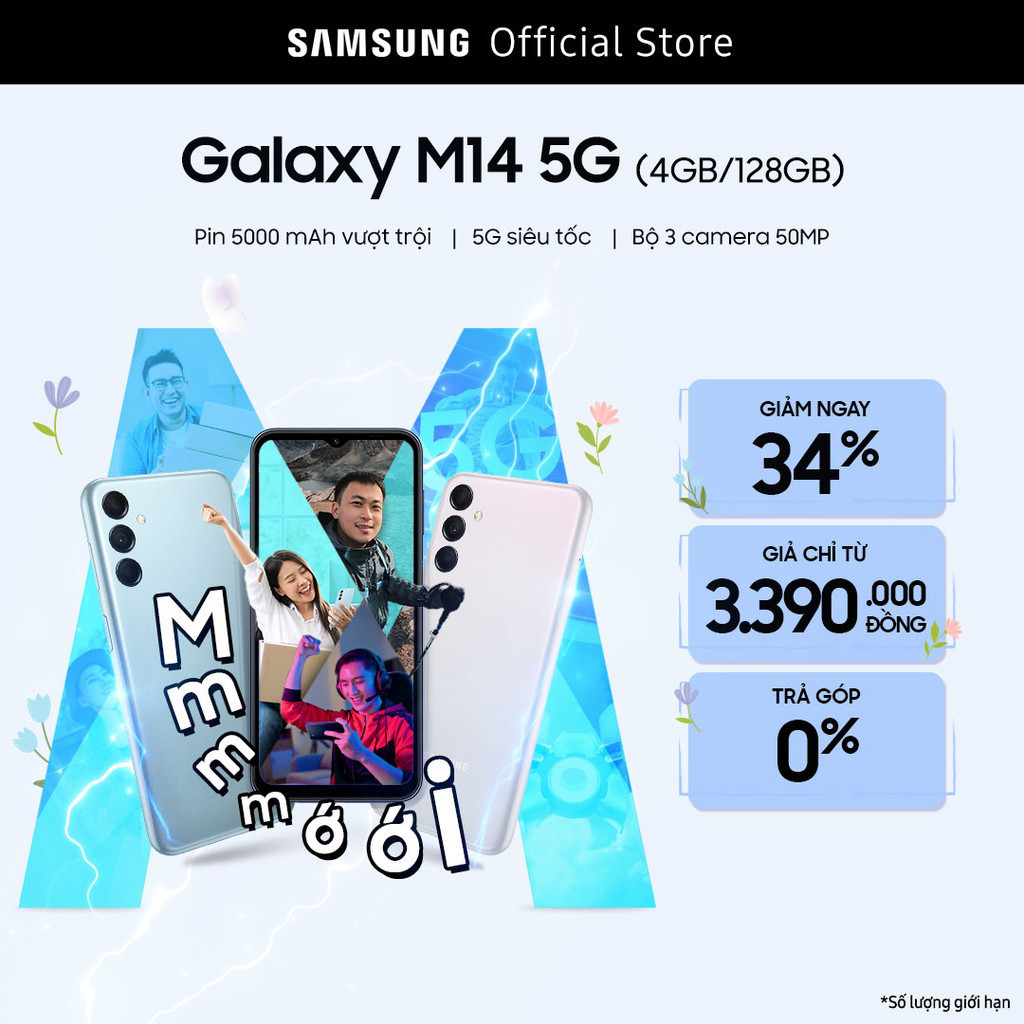 Điện thoại Samsung Galaxy M14 5G (4GB/128GB)