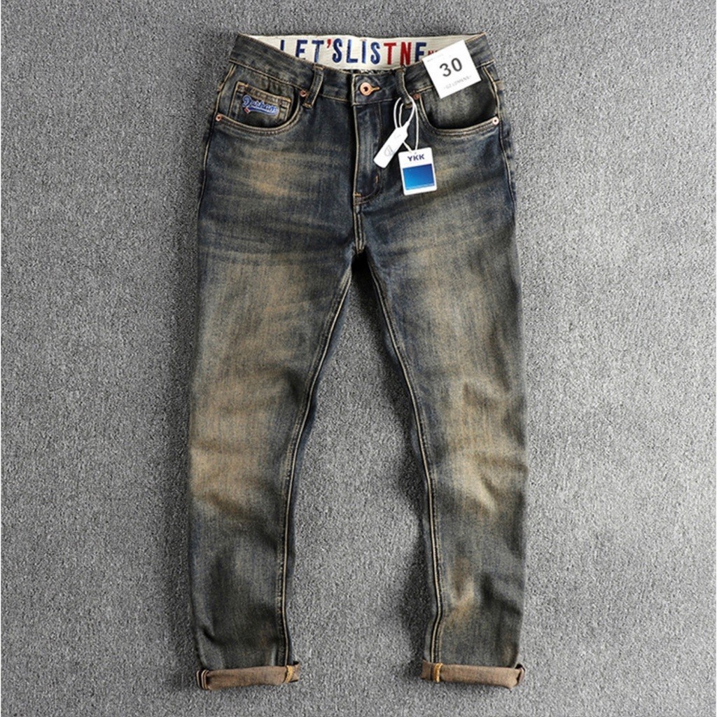 Quần jean bụi phong cách Retro_Biker