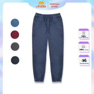Quần Jogger Kaki Bé Trai ARDILLA Thiết Kế Basic,quần dài kaki Cạp Chun bo gấu  Co Giãn Thoải Mái Vận Động  Cho Bé 6-17 T