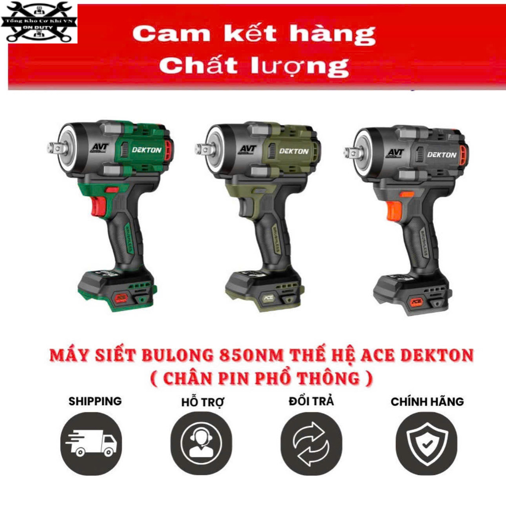 (Thế Hệ ACE) Máy Bulong 680Nm DEKTON M21-IW680PROMAX Bảo Hành 12 Tháng tổng kho máy
