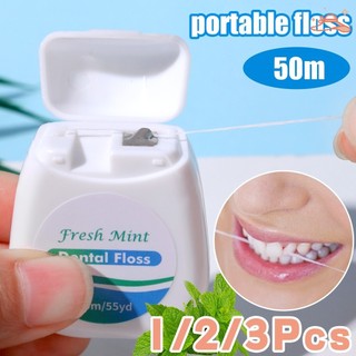 Ultra-fine Hộ Gia Đình Bạc Hà Trắng Nha Khoa Floloss Roll- 50M Di Động Nha Khoa Đánh Bóng Loại Bỏ Thực Phẩm Dư Lượng Vệ Sinh Interdent Dụng Cụ