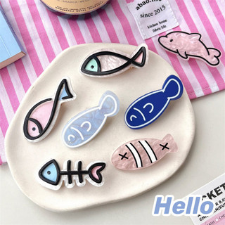 Kẹp Tóc Cá Nhỏ Bằng Acrylic In Hoạt Hình Dễ Thương Cho Bé Gái