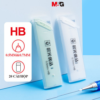 M&g ruột bút chì bấm hộp ruột bút chì bấm 0.5mm / 0.7mm 60mm * 20mm màu ngẫu nhiên