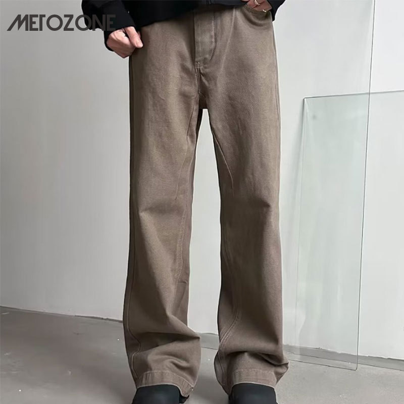 Quần jean nam cổ điển MeTozone quần ống rộng
