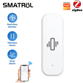 Phát hiện cảm biến rung thông minh SMATRUL Zigbee, Thông báo ứng dụng cuộc sống thông minh Tuya, Báo động sốc chuyển động thời gian thực