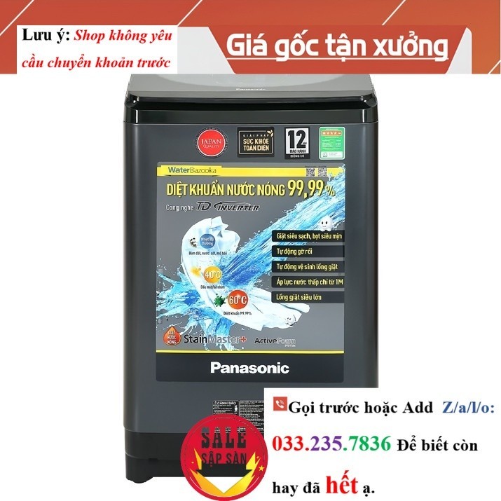 Máy Giặt Panasonic Inverter 9.5 Kg NA-FD95V1BRV <New>