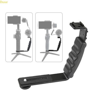 Dusur DSLR Camera L-Bracket Mount Video Grip L Giá Đỡ Flash Giày Lạnh Gắn 1 4 inch Adapter Vít Tay Cầm