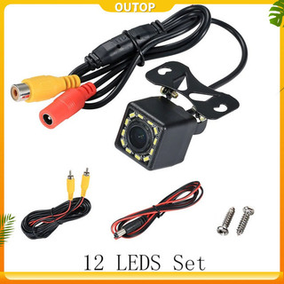 Outop Camera quan sát phía sau Camera ô tô góc rộng HD LED Tầm nhìn ban đêm Hỗ trợ đỗ xe Camera lùi an toàn Cam Camera gắn phía sau