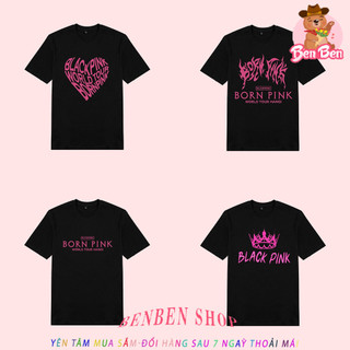 HOT BST Áo thun Black Pink _ Mẫu áo thun hắc hường in hình LOGO BLACK PINK WORLD TOUR IN HANOI