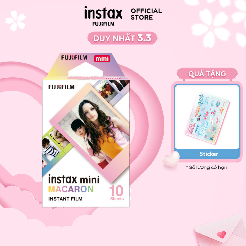 Phim Chụp Ảnh Lấy Liền Instax Mini - Viền Màu Hộp 10 Tấm