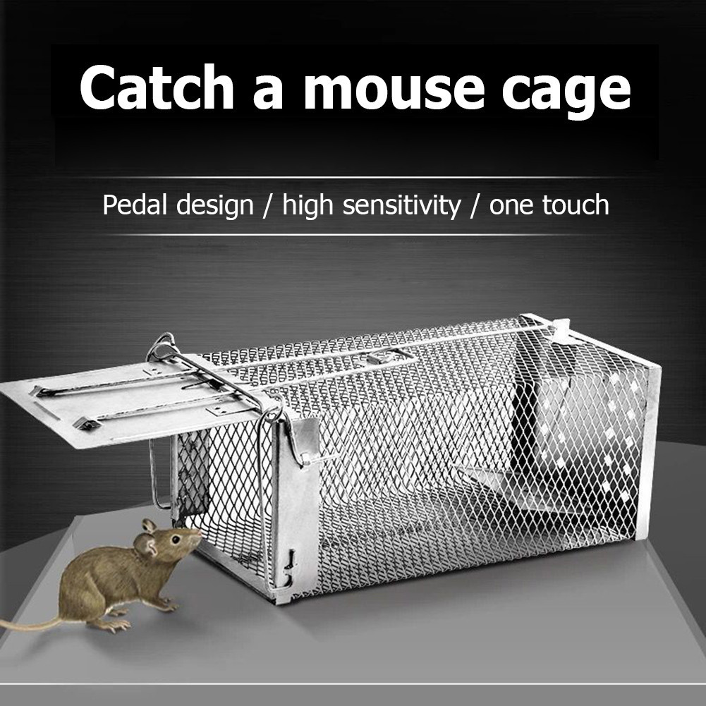♚Wm♚ Lồng bẫy chuột cho gia đình Chuột bắt chuột tự động Bẫy điều khiển thú cưng #F
