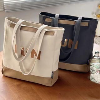 [Limited Time Special Offer]Women's Bag New Versatile Korean Style Single Shoulder Canvas Bag Commuter Bag Portable Large Capacity Tote Bag School Tutorial Bag