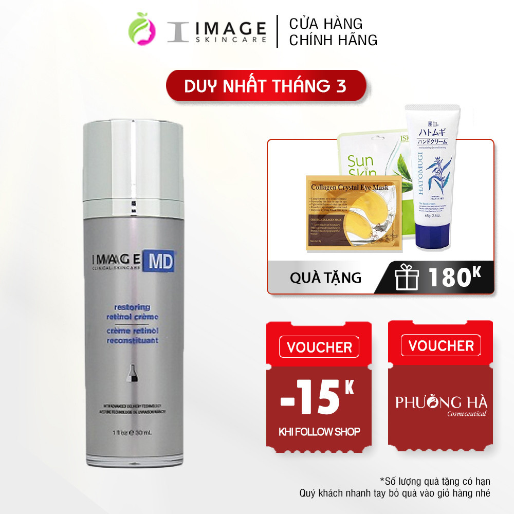 Kem dưỡng trẻ hóa da, loại bỏ nám Image Skincare MD Restoring Retinol Creme With ADT Technology TM 30ml