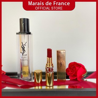 Son YSL 92 Rouge Volupte Shine Fullbox Fullsize màu đỏ dâu