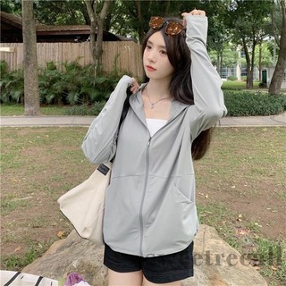 Swe-áo khoác chống nắng có mũ trùm đầu dài tay dành cho nữ