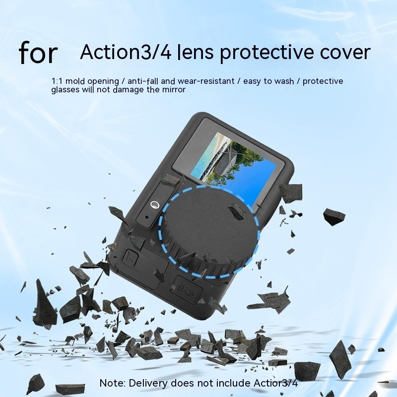 Thích hợp cho DJI OSMO Action 4 Lens Cap Action 3 Vỏ bảo vệ ống kính máy ảnh hành động Phụ kiện chống bụi