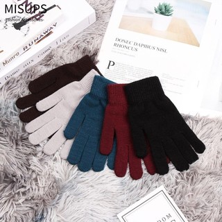 MISUPS tay vải dày dặn giữ ấm thời trang mùa đông dệt kim