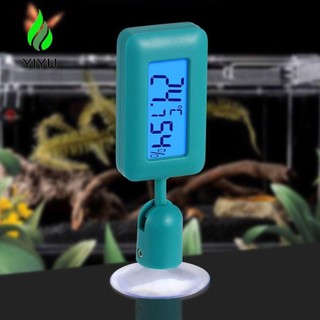 Nhiệt kế Terrarium, Nhiệt kế bò sát Mini xoay 360 độ Máy đo độ ẩm, Cảm biến nhiệt độ với cốc hút LCD độ chính xác cao Máy đo độ ẩm nhiệt độ kỹ thuật số cho thú cưng