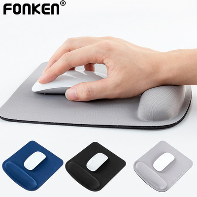 Fonken EVA Dây Đeo Tay Hỗ Trợ Miếng Lót Chuột Chơi Game Mousepad Màu Trơn Chuột Thảm Thoải Mái Game Thủ Miếng Lót Chuột Có Cổ Tay Còn Lại Cho PC Laptop